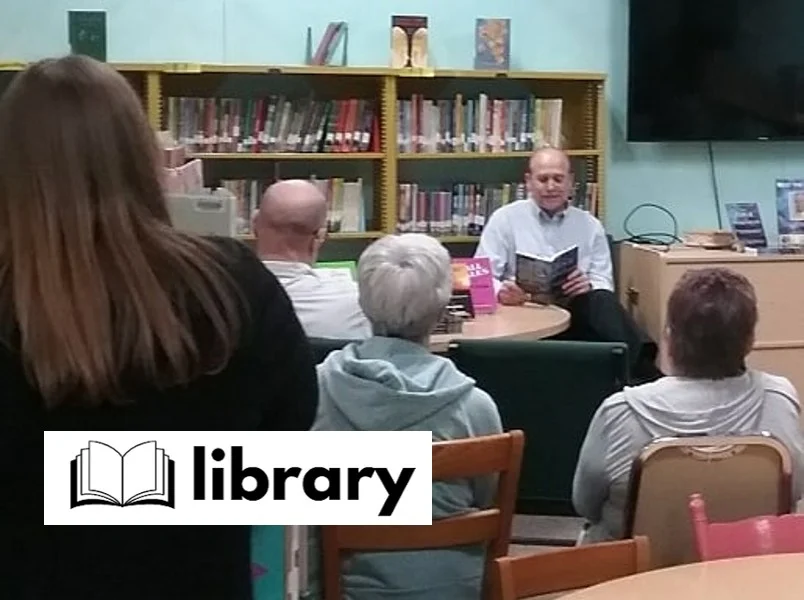 Tom Catalano reading at a public library